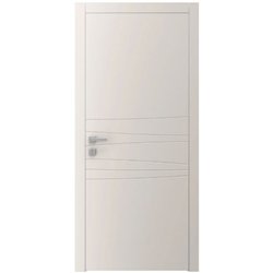 Двері міжкімнатні Ваші Двері AL 7.1 з фрезеруванням СЛОНОВА КІСТКА