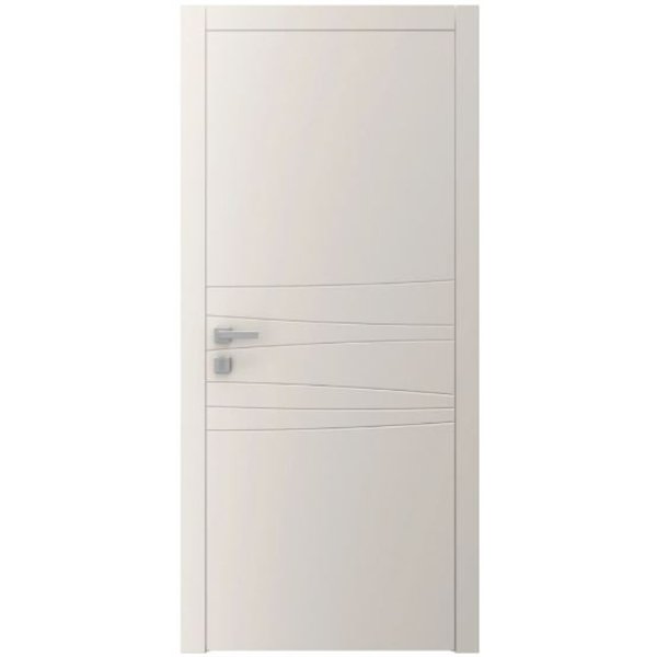 Двері міжкімнатні Ваші Двері AL 7.1 з фрезеруванням СЛОНОВА КІСТКА