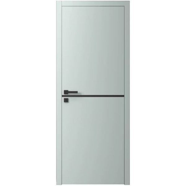 Двері міжкімнатні Ваші Двері Charm 1 NCS S 2002-B50G чорним молдингом