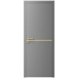 Двері міжкімнатні Ваші Двері Charm 1 RAL 7004 золотий молдинг