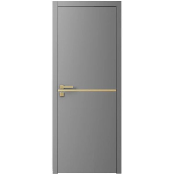 Двері міжкімнатні Ваші Двері Charm 1 RAL 7004 золотий молдинг