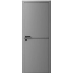 Двері міжкімнатні Ваші Двері Charm 1 RAL 7004 чорним молдингом