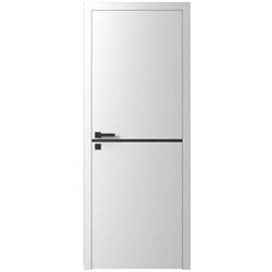 Двері міжкімнатні Ваші Двері Charm 1 БІЛИЙ чорним молдингом 