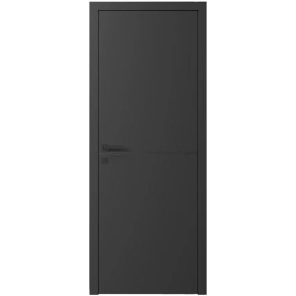 Двері міжкімнатні Ваші Двері Charm 1 Графіт чорним молдингом