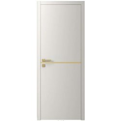 Двері міжкімнатні Ваші Двері Charm 1 Крем золотий молдинг