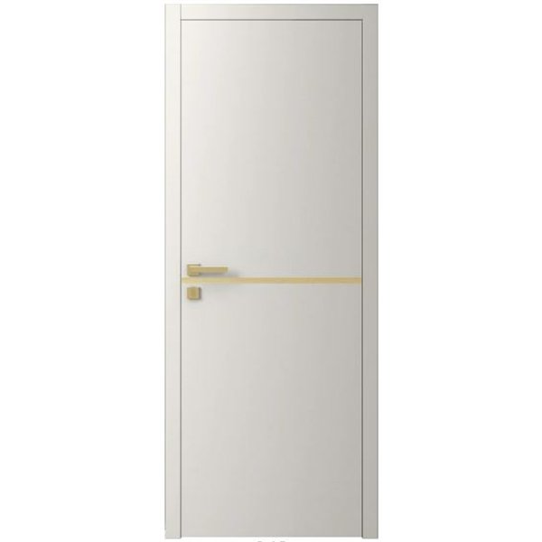 Двері міжкімнатні Ваші Двері Charm 1 Крем золотий молдинг