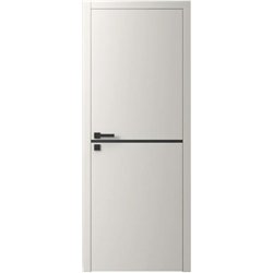 Двері міжкімнатні Ваші Двері Charm 1 Крем чорним молдингом