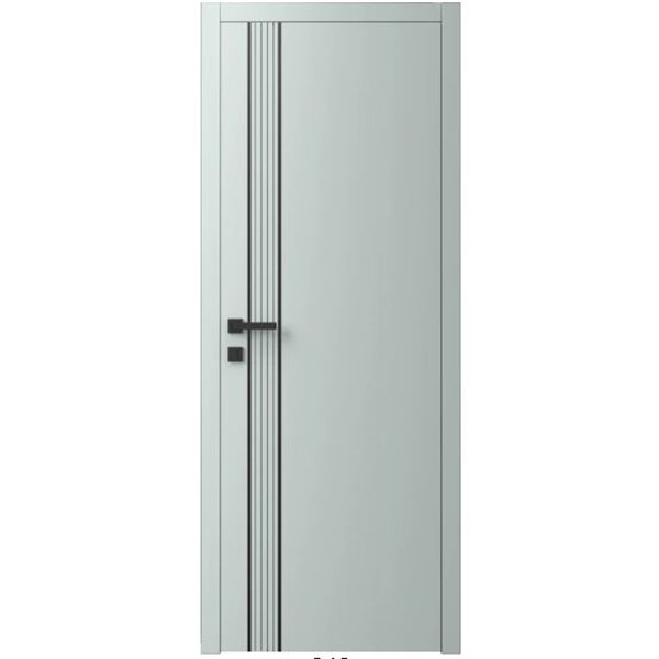 Двері міжкімнатні Ваші Двері Charm 10 NCS S 2002-B50G чорним молдингом