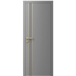 Двері міжкімнатні Ваші Двері Charm 10 RAL 7004 золотий молдинг 