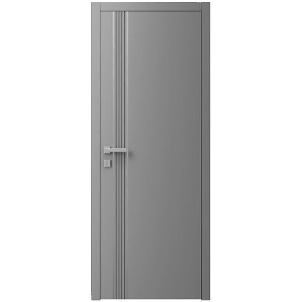 Двері міжкімнатні Ваші Двері Charm 10 RAL 7004 сірий молдинг  