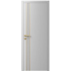Двері міжкімнатні Ваші Двері Charm 10 RAL 7047  золотий молдинг