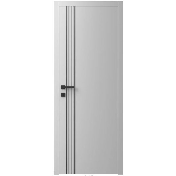 Двері міжкімнатні Ваші Двері Charm 10 RAL 7047  чорним молдингом