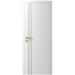 Двері міжкімнатні Ваші Двері Charm 10 Білий золотий молдинг