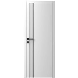 Двері міжкімнатні Ваші Двері Charm 10 Білий чорним молдингом