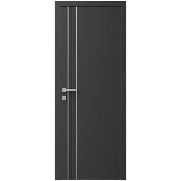 Двері міжкімнатні Ваші Двері Charm 10 Графіт сірий молдинг  