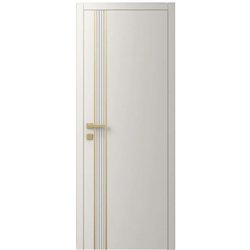 Двері міжкімнатні Ваші Двері Charm 10 Крем золотий молдинг