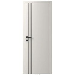 Двері міжкімнатні Ваші Двері Charm 10 Крем чорним молдингом