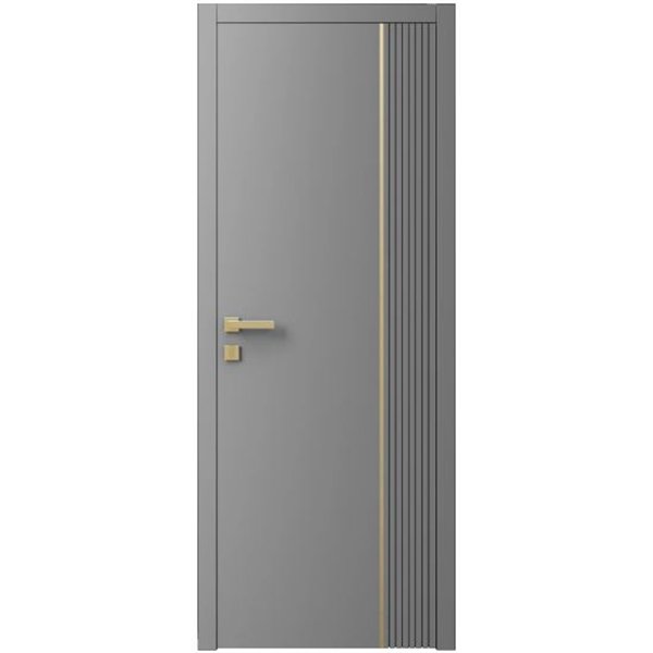 Двері міжкімнатні Ваші Двері Charm 10 RAL 7004 золотий молдинг