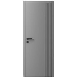 Двері міжкімнатні Ваші Двері Charm 11 RAL 7004 чорним молдингом