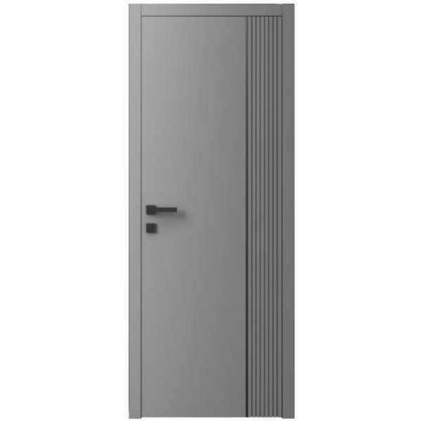 Двері міжкімнатні Ваші Двері Charm 11 RAL 7004 чорним молдингом