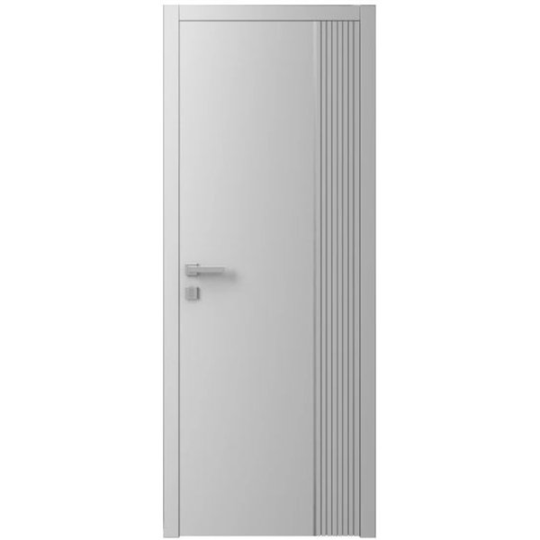 Двері міжкімнатні Ваші Двері Charm 11 RAL 7047 сірий молдинг  