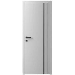 Двері міжкімнатні Ваші Двері Charm 11 RAL 7047  чорним молдингом