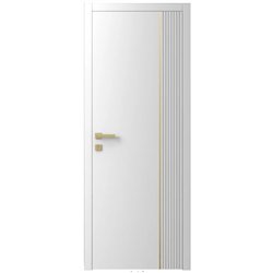 Двері міжкімнатні Ваші Двері Charm 11 Білий золотий молдинг