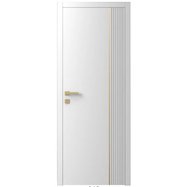 Двері міжкімнатні Ваші Двері Charm 11 Білий золотий молдинг