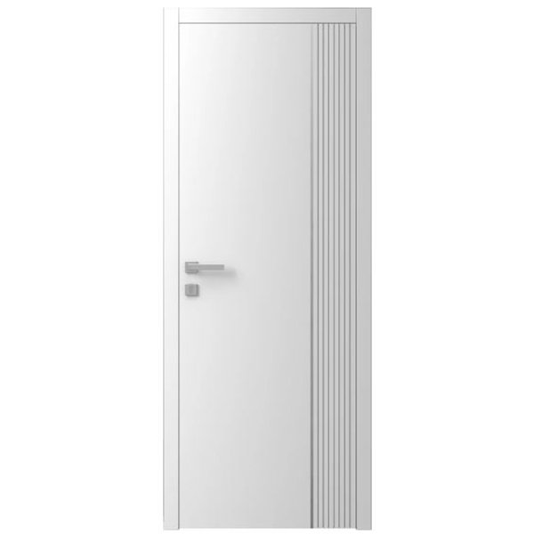 Двері міжкімнатні Ваші Двері Charm 11 Білий сірий молдинг  