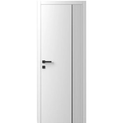 Двері міжкімнатні Ваші Двері Charm 11 Білий чорним молдингом