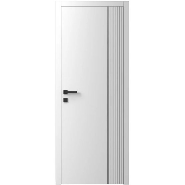 Двері міжкімнатні Ваші Двері Charm 11 Білий чорним молдингом
