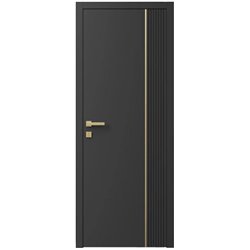 Двері міжкімнатні Ваші Двері Charm 11 Графіт золотий молдинг