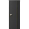 Двері міжкімнатні Ваші Двері Charm 11 Графіт золотий молдинг