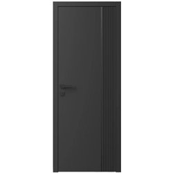Двері міжкімнатні Ваші Двері Charm 11 Графіт чорним молдингом 
