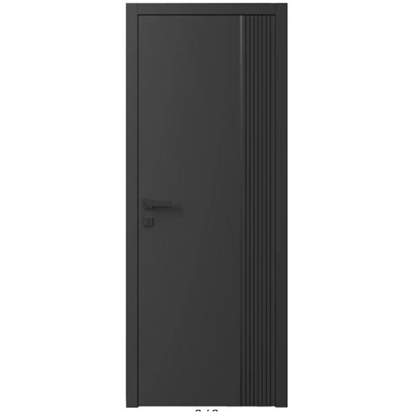 Двері міжкімнатні Ваші Двері Charm 11 Графіт чорним молдингом 