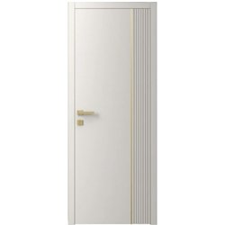 Двері міжкімнатні Ваші Двері Charm 11 Крем золотий молдинг 