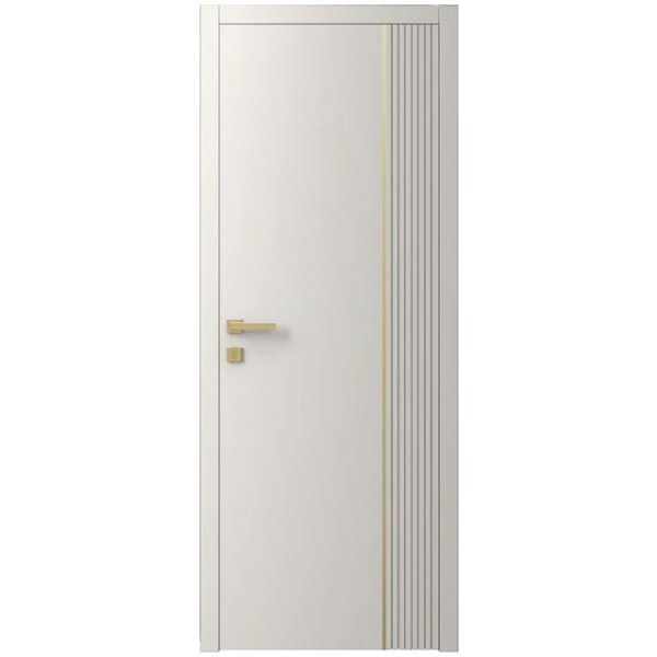 Двері міжкімнатні Ваші Двері Charm 11 Крем золотий молдинг 