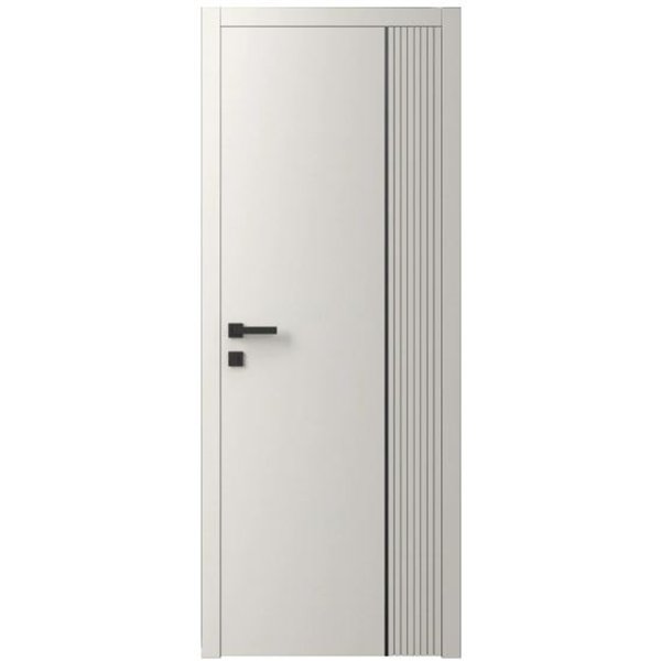 Двері міжкімнатні Ваші Двері Charm 11 Крем  чорним молдингом