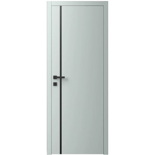 Двері міжкімнатні Ваші Двері Charm 2 NCS S 2002-B50G чорним молдингом