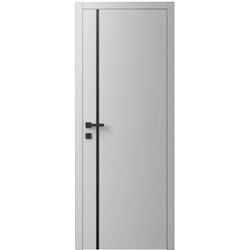 Двері міжкімнатні Ваші Двері Charm 2 RAL 7047  чорним молдингом