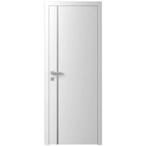 Двері міжкімнатні Ваші Двері Charm 2 БІЛИЙ сірий молдинг  