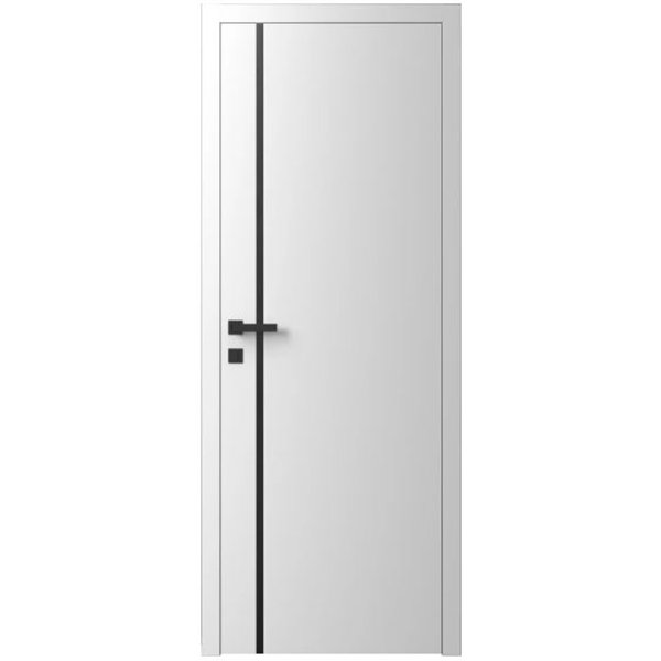 Двері міжкімнатні Ваші Двері Charm 2 БІЛИЙ  чорним молдингом 