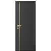 Двері міжкімнатні Ваші Двері Charm 2 Графіт золотий молдинг 
