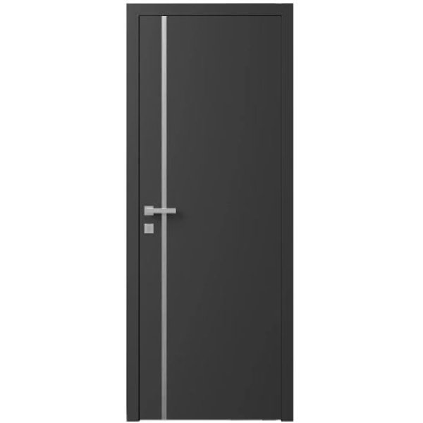 Двері міжкімнатні Ваші Двері Charm 2 Графіт сірий молдинг  