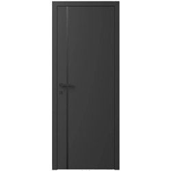 Двері міжкімнатні Ваші Двері Charm 2 Графіт чорним молдингом