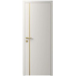 Двері міжкімнатні Ваші Двері Charm 2 Крем  золотий молдинг