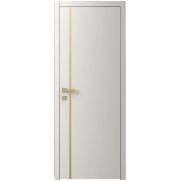 Двері міжкімнатні Ваші Двері Charm 2 Крем  золотий молдинг