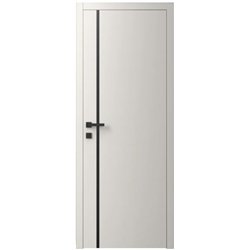 Двері міжкімнатні Ваші Двері Charm 2 Крем  чорним молдингом