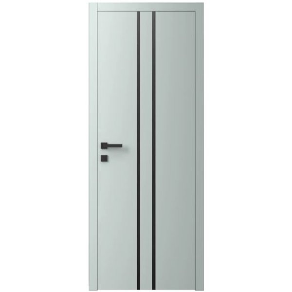 Двері міжкімнатні Ваші Двері Charm 3 NCS S 2002-B50G чорним молдингом