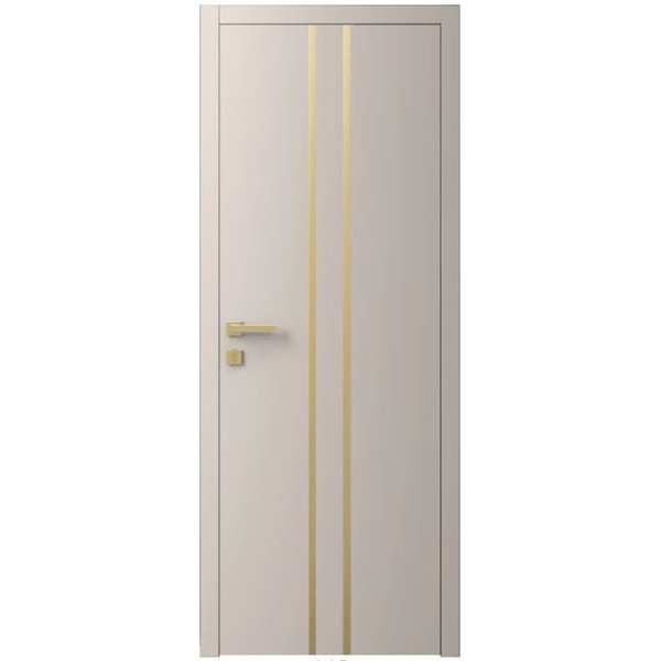 Двері міжкімнатні Ваші Двері Charm 3 NCS S 2002-Y50R золотий молдинг 